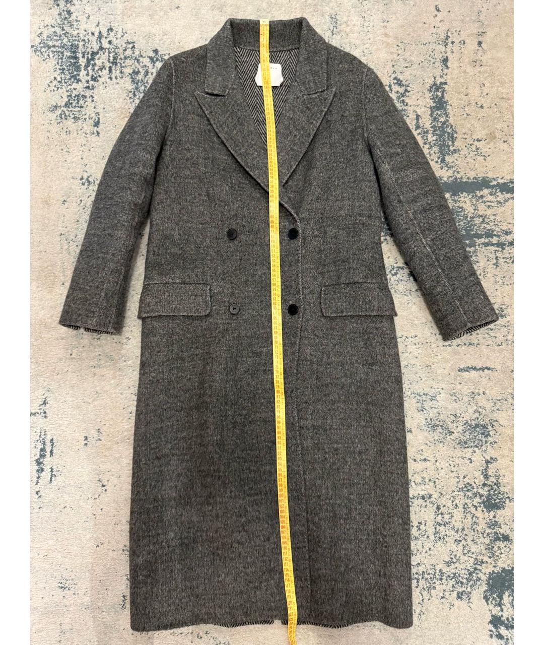 SANDRO Серое шерстяное пальто, фото 7