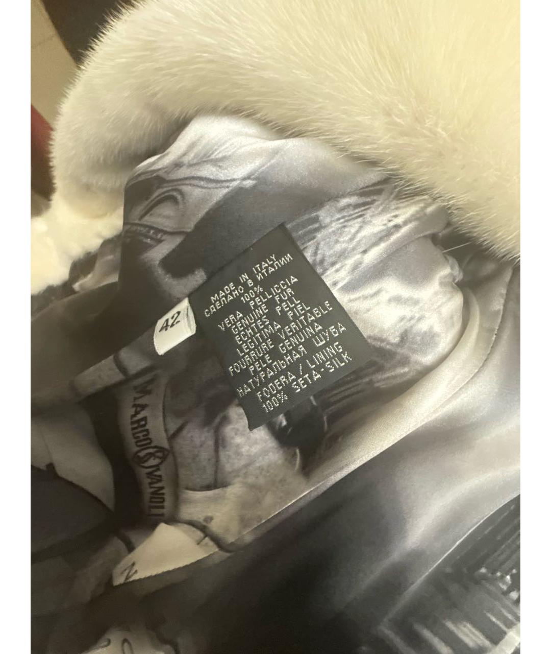 MARCO VANOLI Белая меховая шуба, фото 6