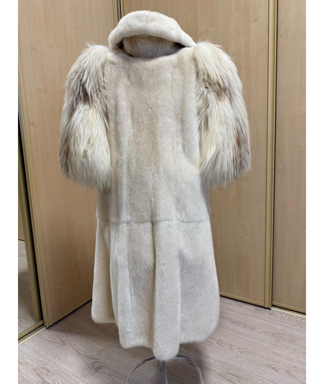 MARCO VANOLI Белая меховая шуба, фото 2