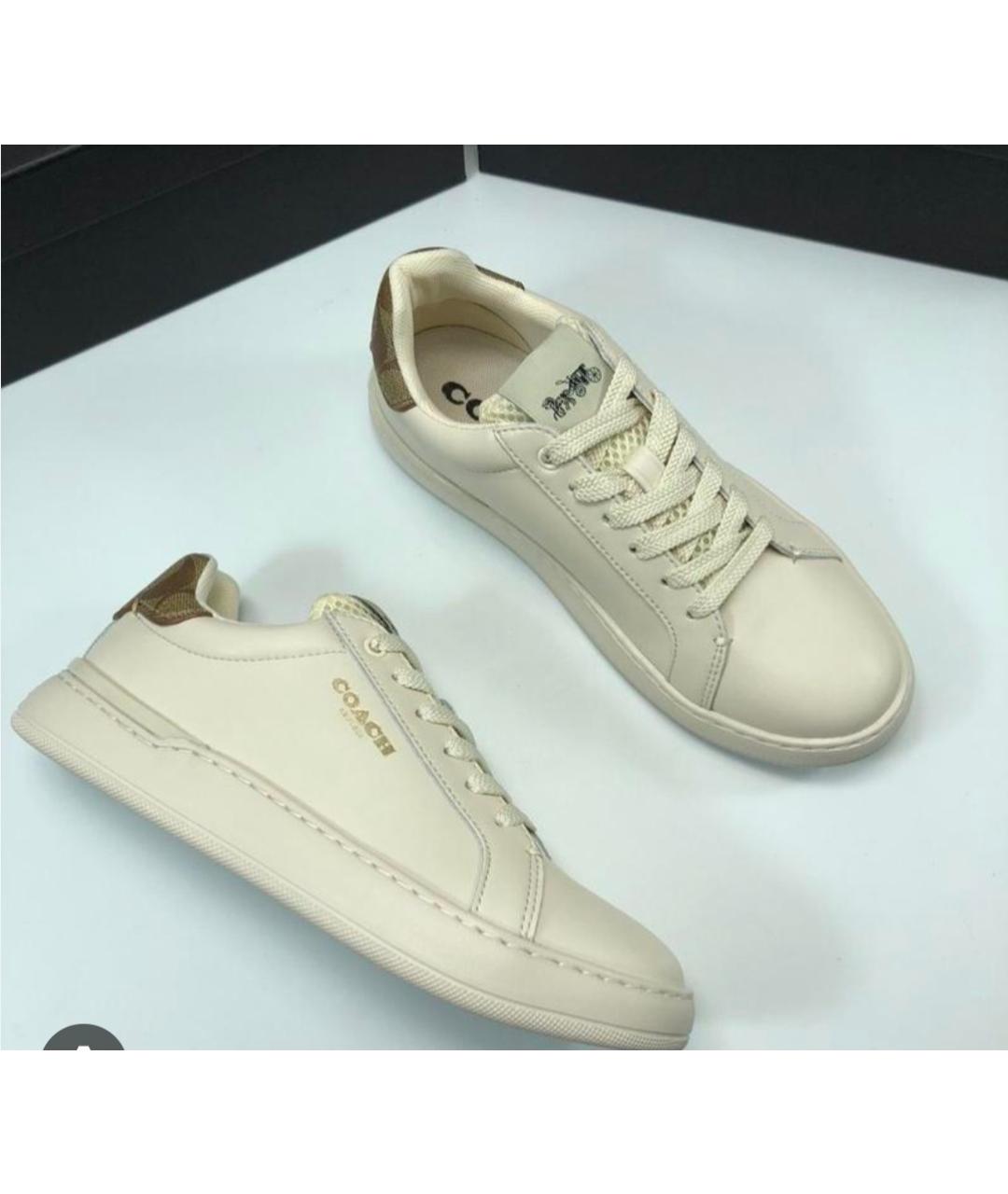 COACH Белые кожаные кеды, фото 9