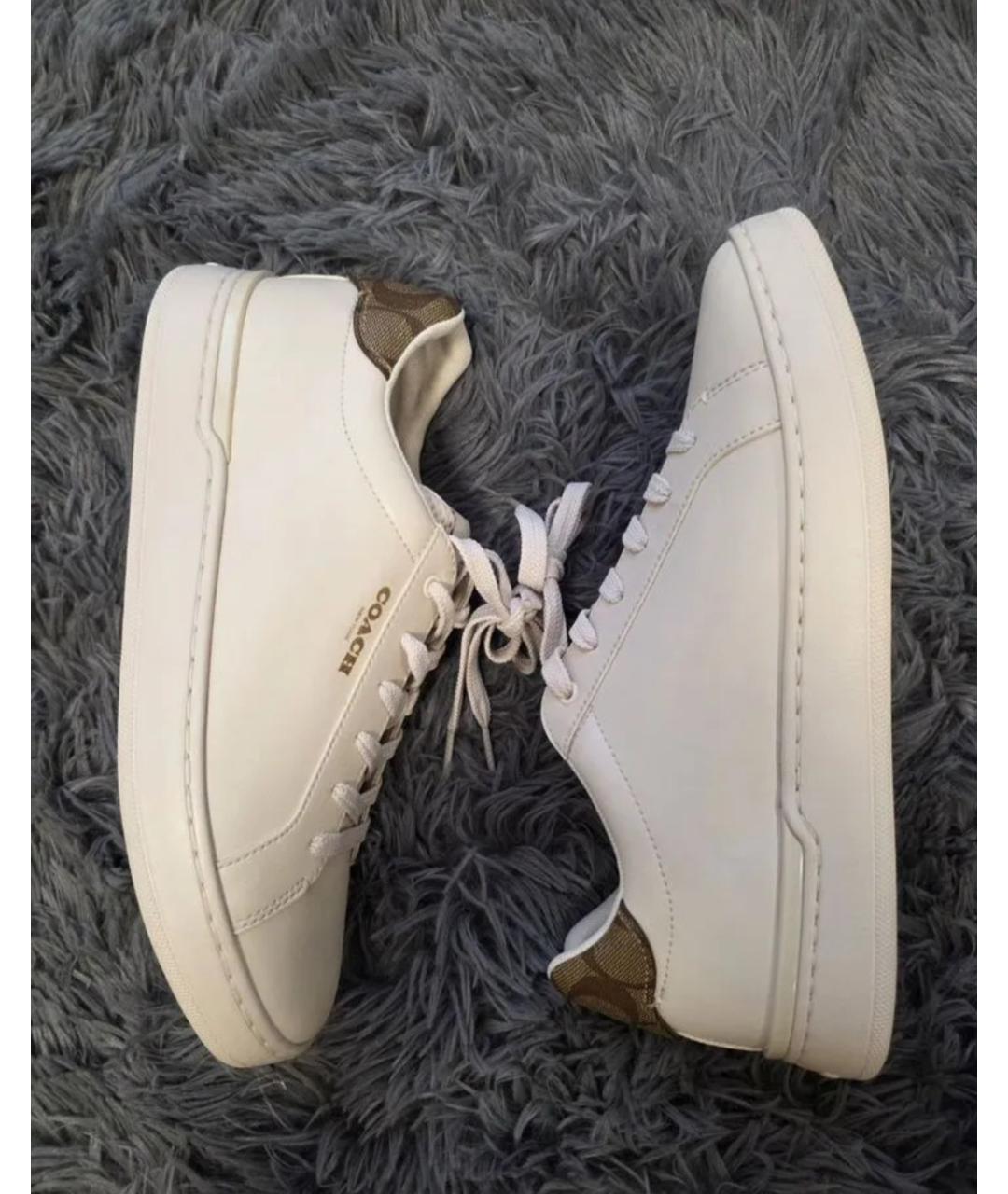 COACH Белые кожаные кеды, фото 6