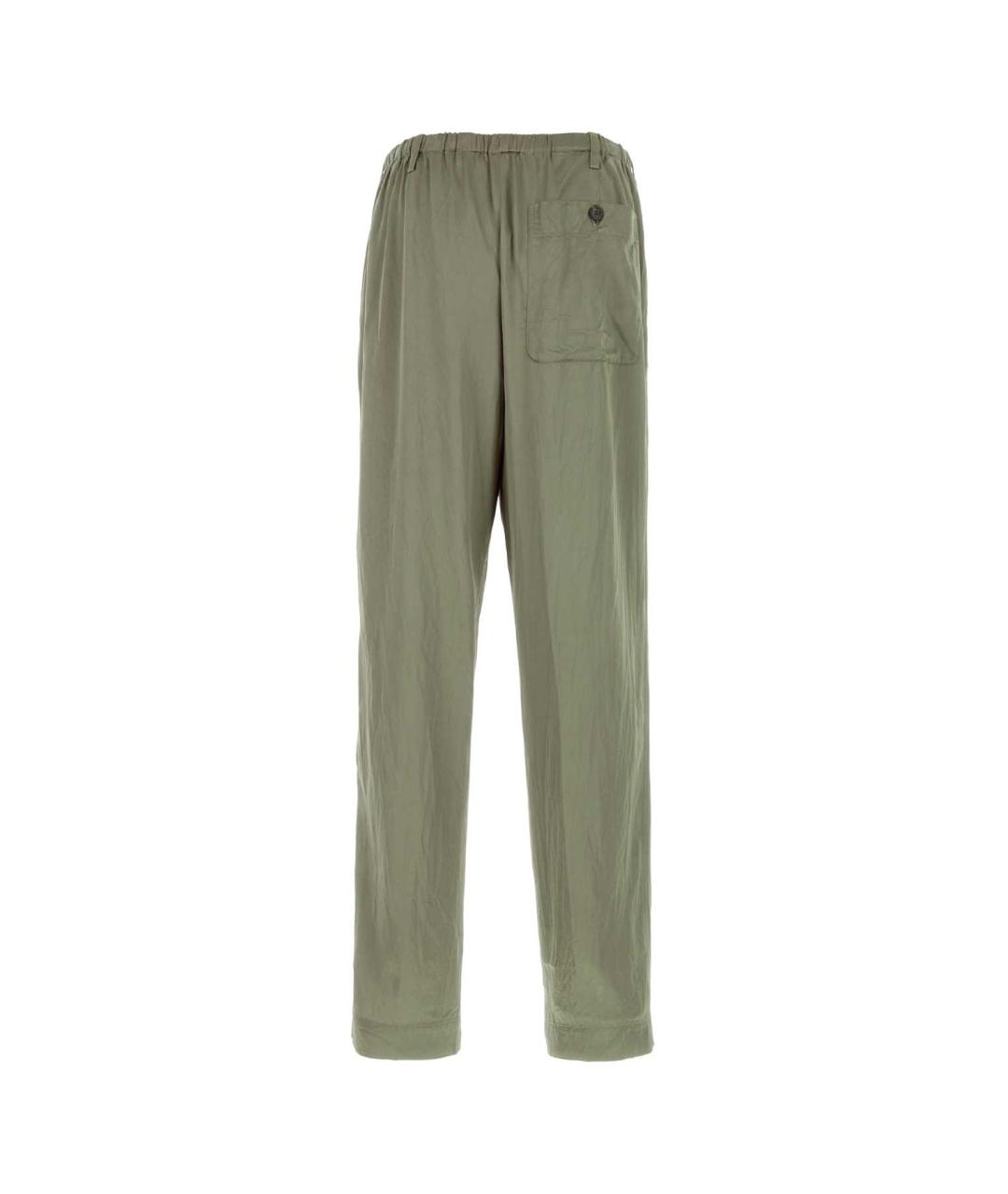 DRIES VAN NOTEN Зеленые хлопковые повседневные брюки, фото 2