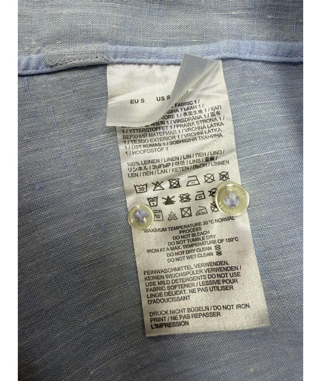 BOGNER Голубая льняная кэжуал рубашка, фото 5