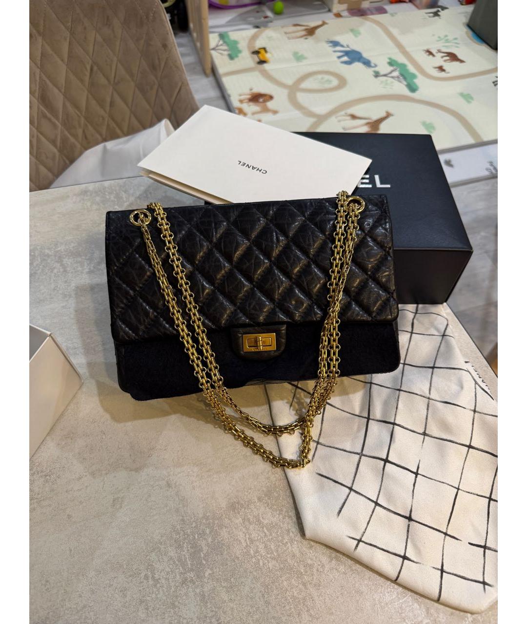 CHANEL Черная кожаная сумка через плечо, фото 3