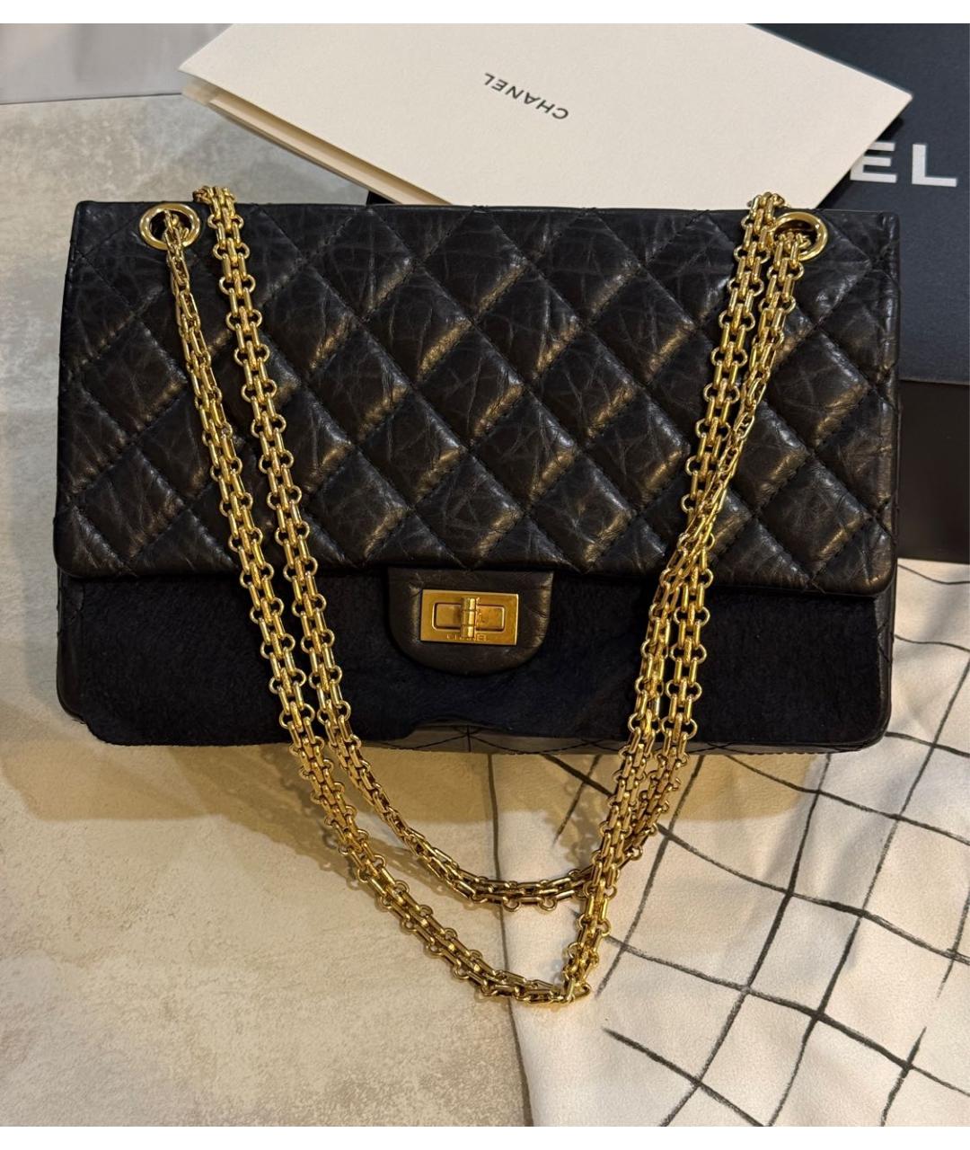 CHANEL Черная кожаная сумка через плечо, фото 3