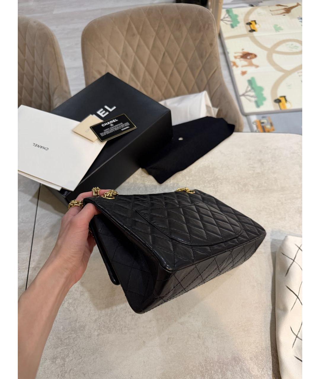 CHANEL Черная кожаная сумка через плечо, фото 8