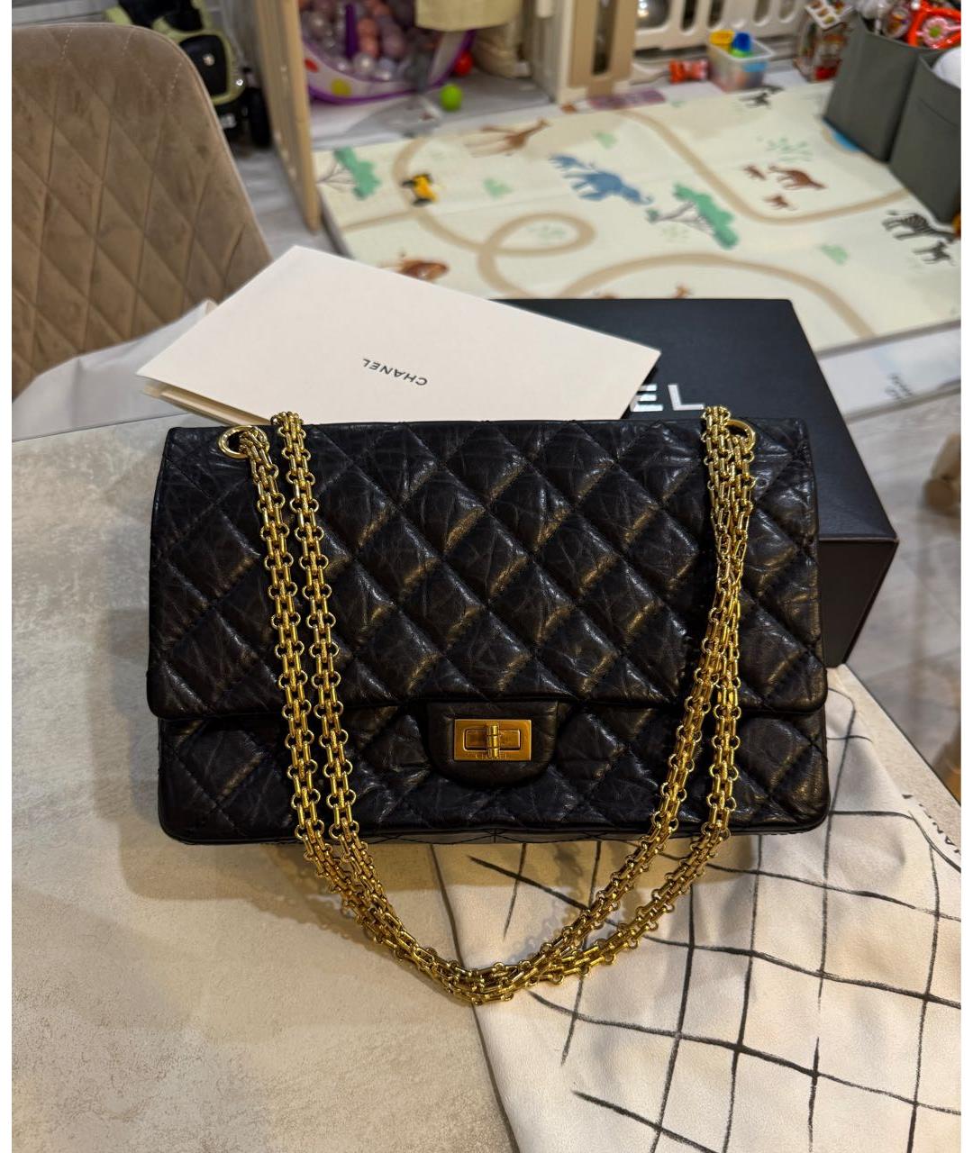 CHANEL Черная кожаная сумка через плечо, фото 2