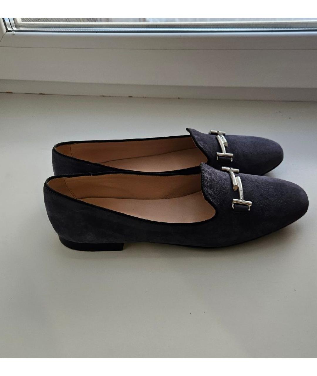 TOD'S Голубые замшевые лоферы, фото 8