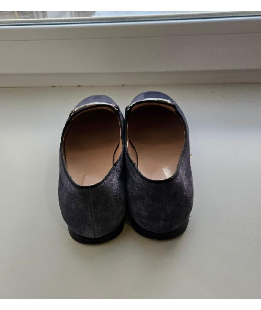 TOD'S Голубые замшевые лоферы, фото 4