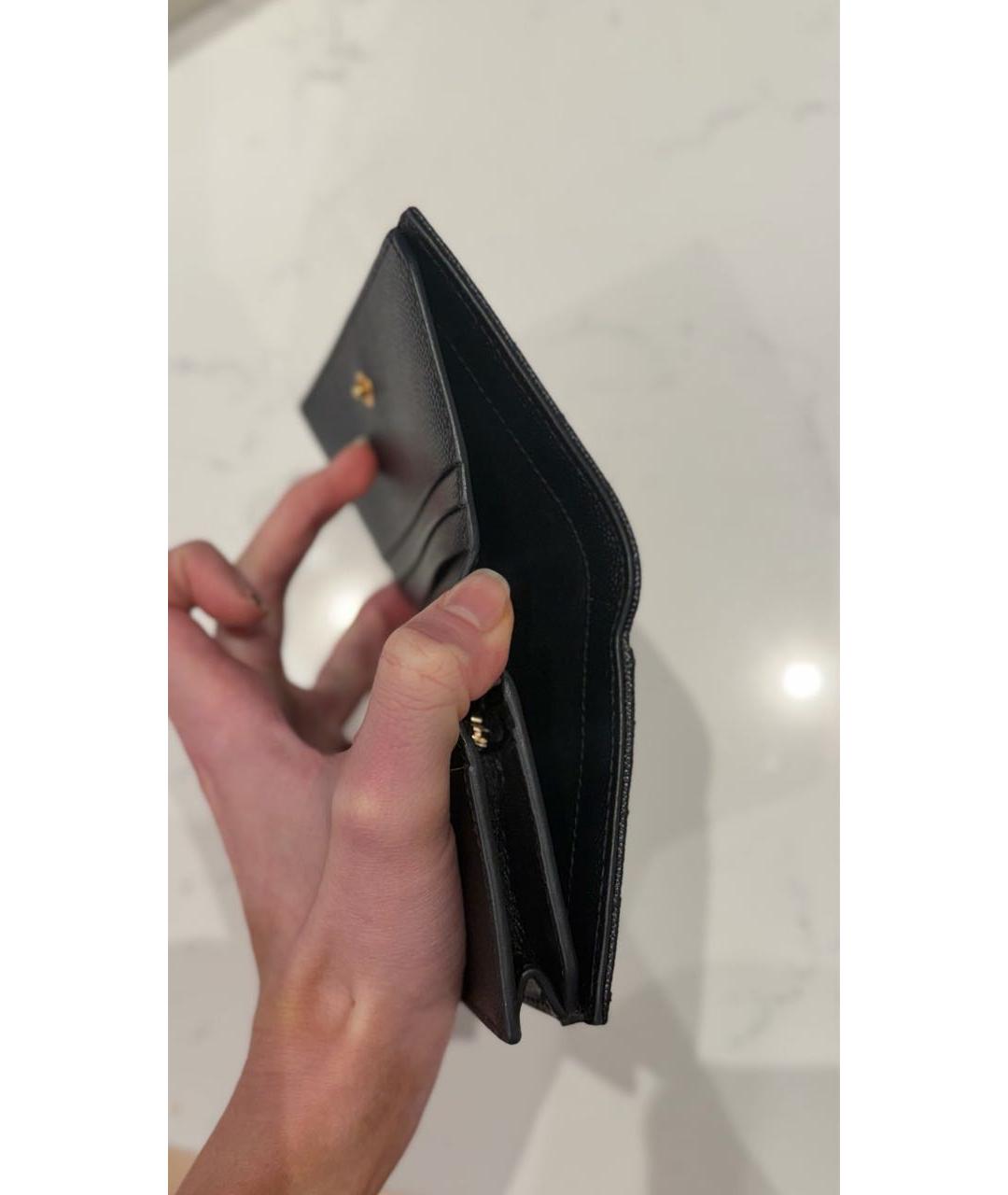 SAINT LAURENT Черный кожаный кошелек, фото 8