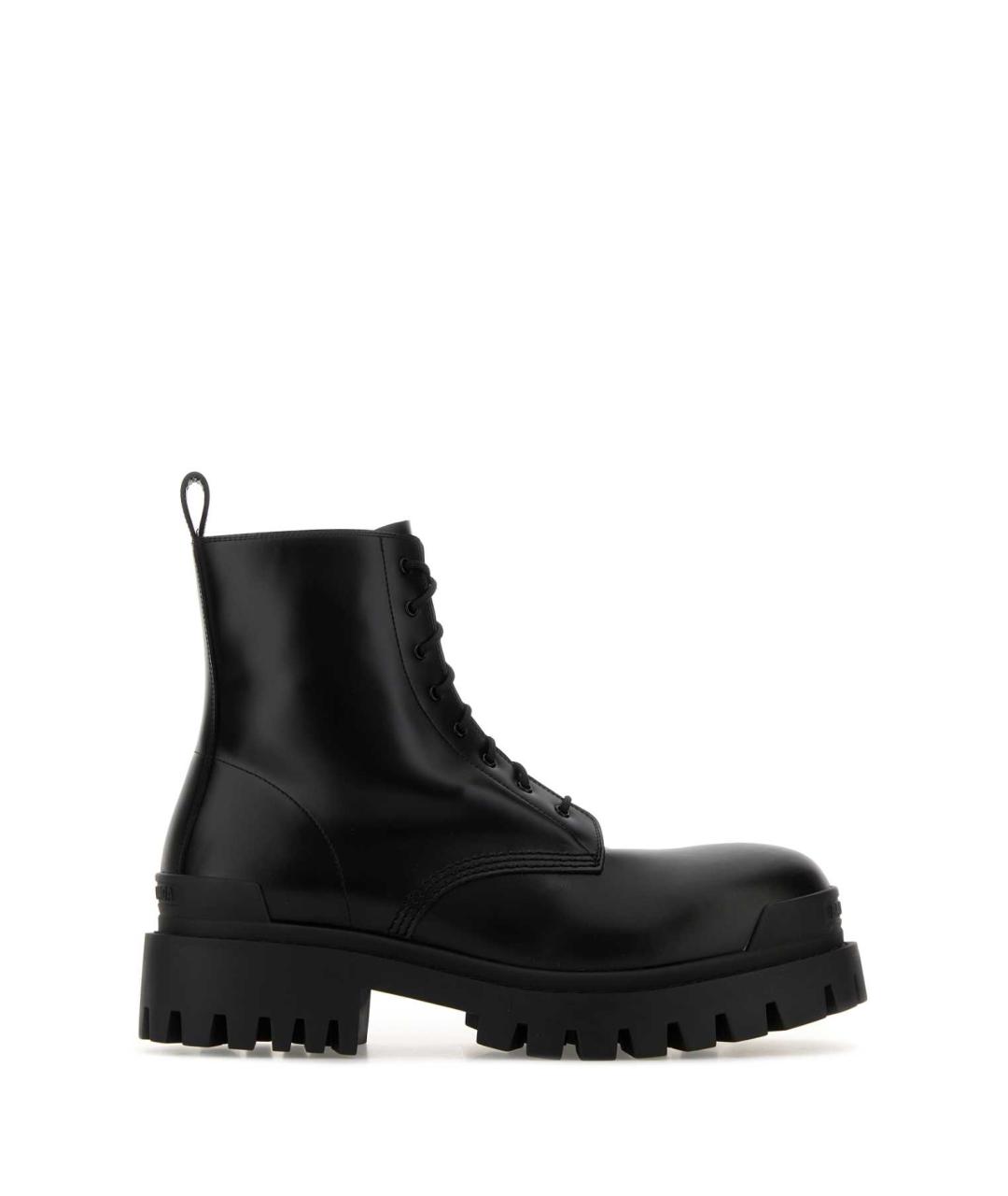 BALENCIAGA Черные кожаные высокие ботинки, фото 1