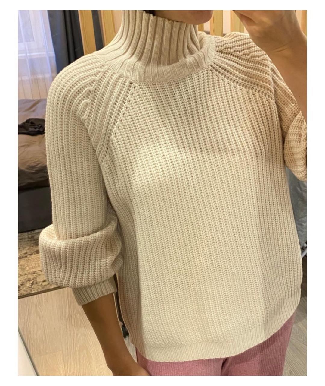 WEEKEND MAX MARA Белый шерстяной джемпер / свитер, фото 2