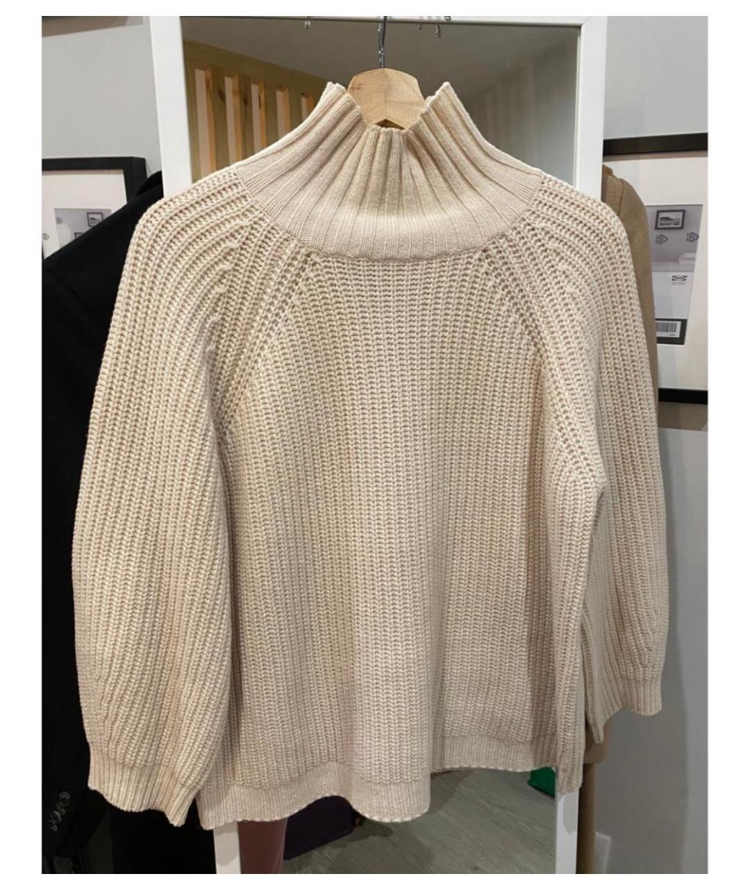 WEEKEND MAX MARA Белый шерстяной джемпер / свитер, фото 4