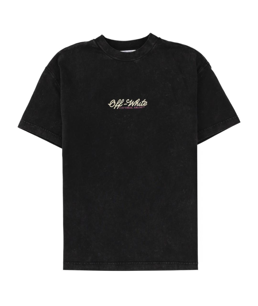 OFF-WHITE Черная хлопковая футболка, фото 1