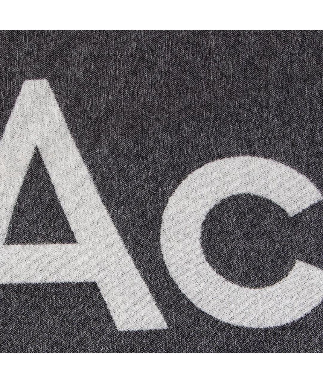 ACNE STUDIOS Серый шерстяной шарф, фото 2