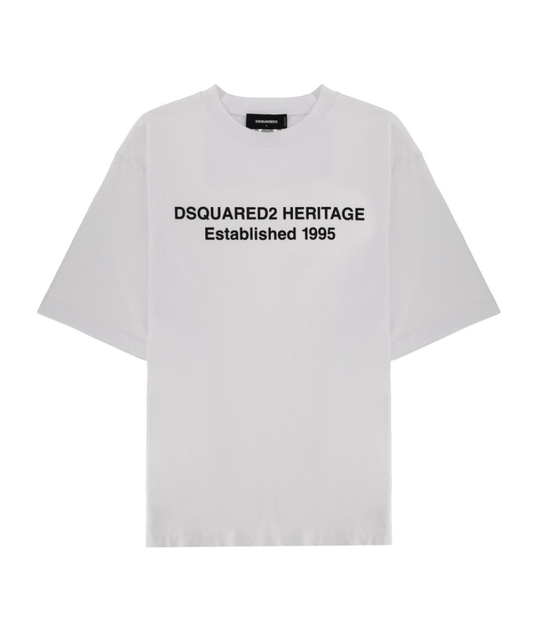 DSQUARED2 Белая хлопковая футболка, фото 1