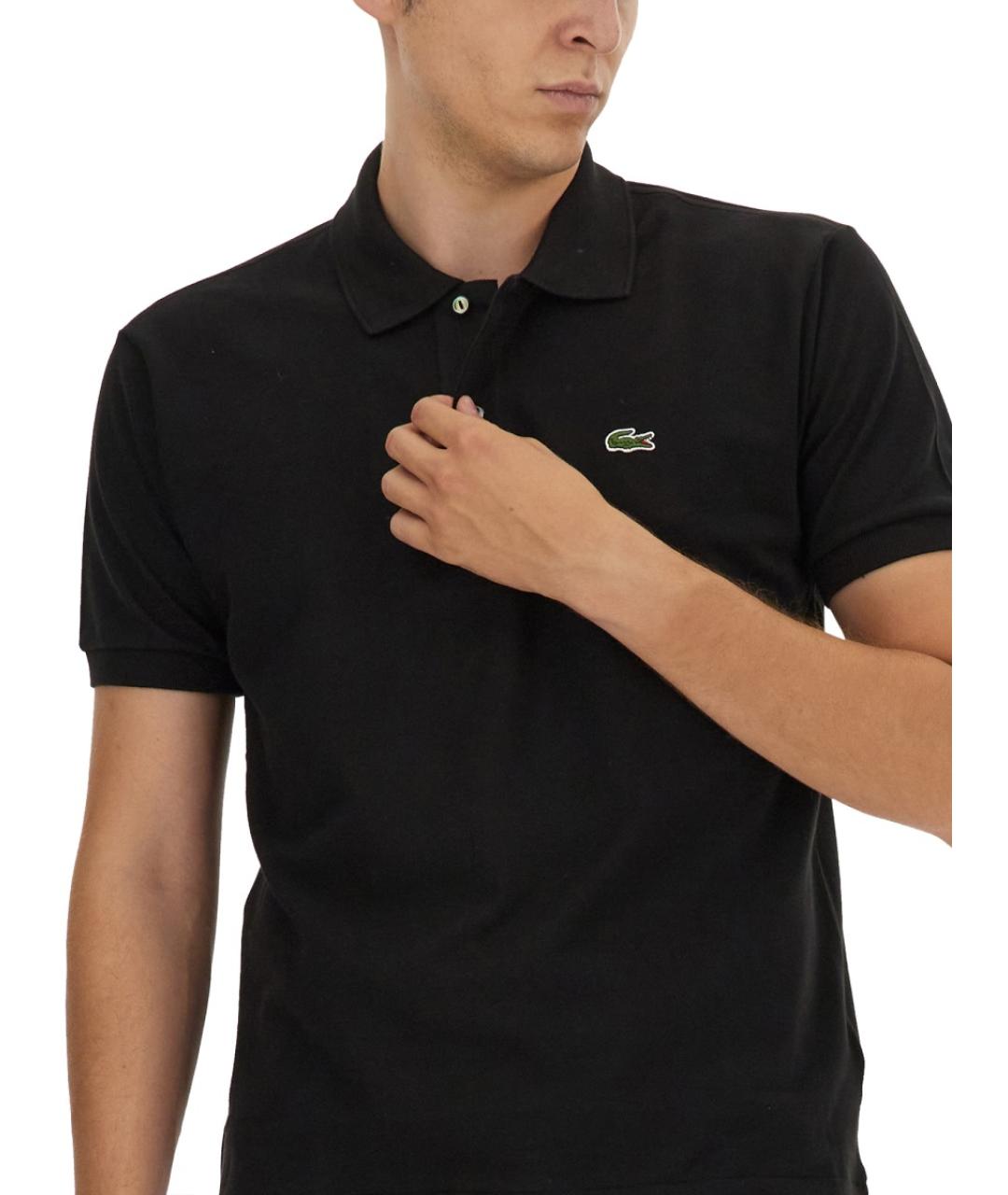 LACOSTE Черное поло с коротким рукавом, фото 5
