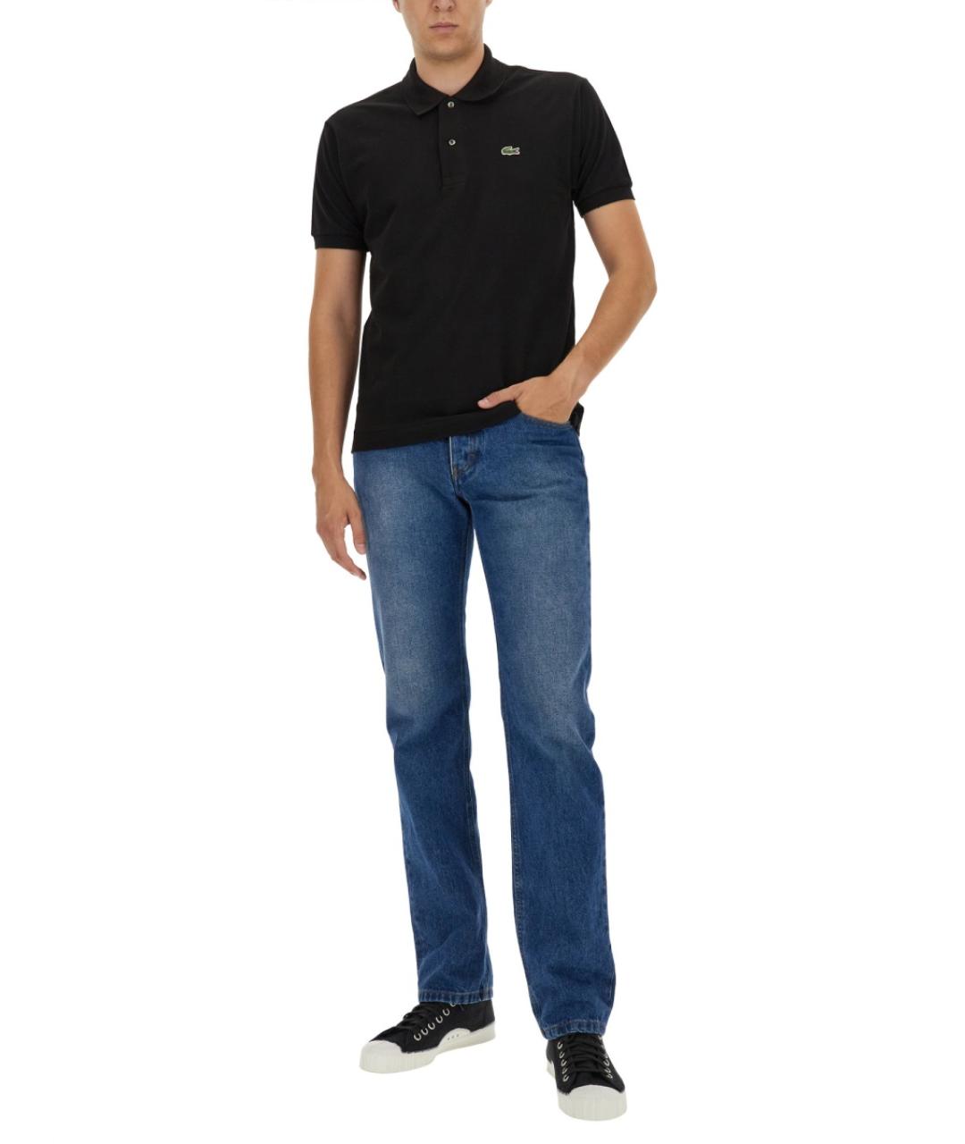 LACOSTE Черное поло с коротким рукавом, фото 3