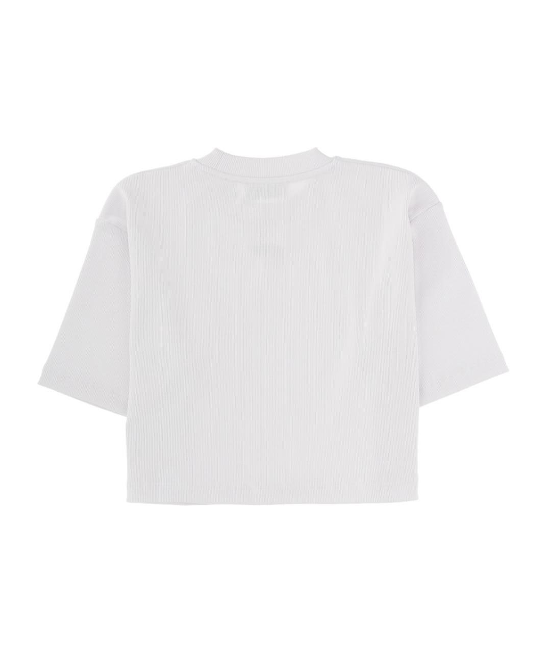 OFF-WHITE Белая хлопковая футболка, фото 3