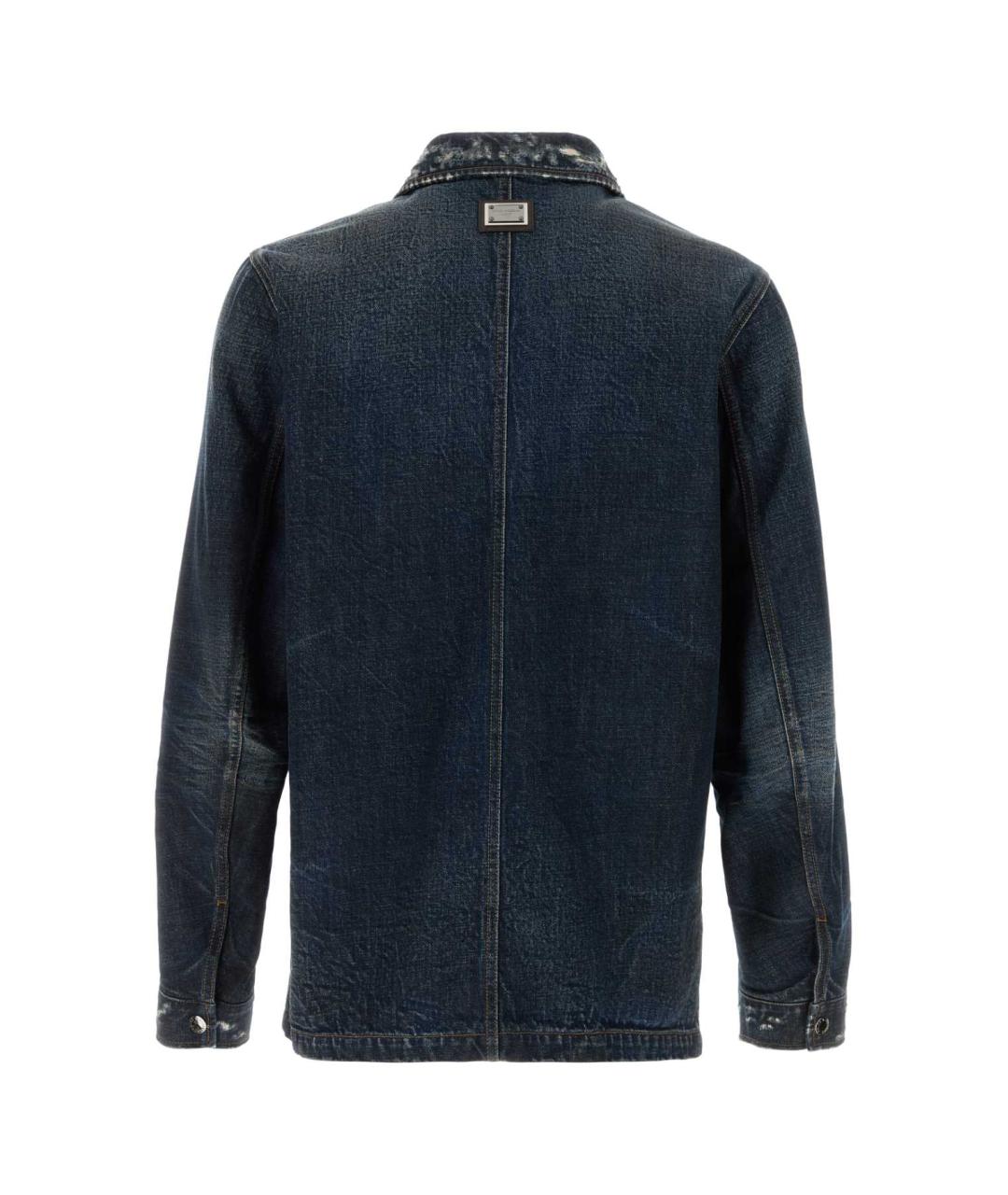 DOLCE&GABBANA Синяя хлопковая куртка, фото 2