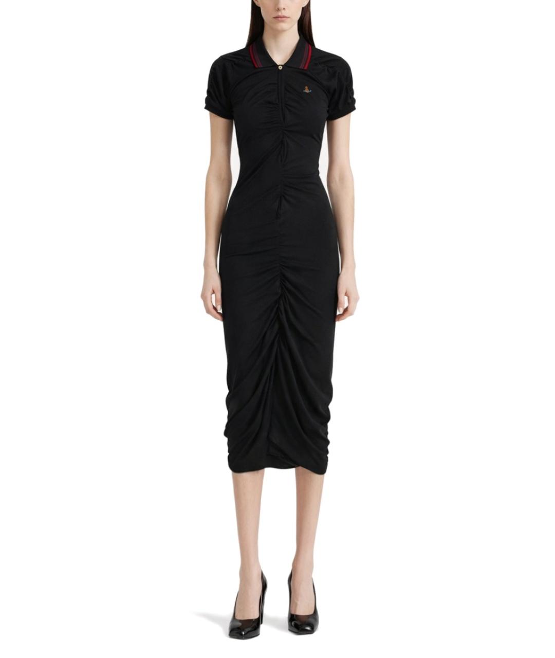 VIVIENNE WESTWOOD Черное хлопковое повседневное платье, фото 2