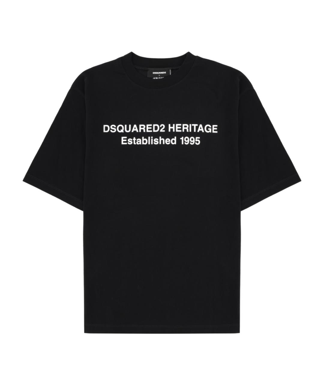 DSQUARED2 Черная хлопковая футболка, фото 1