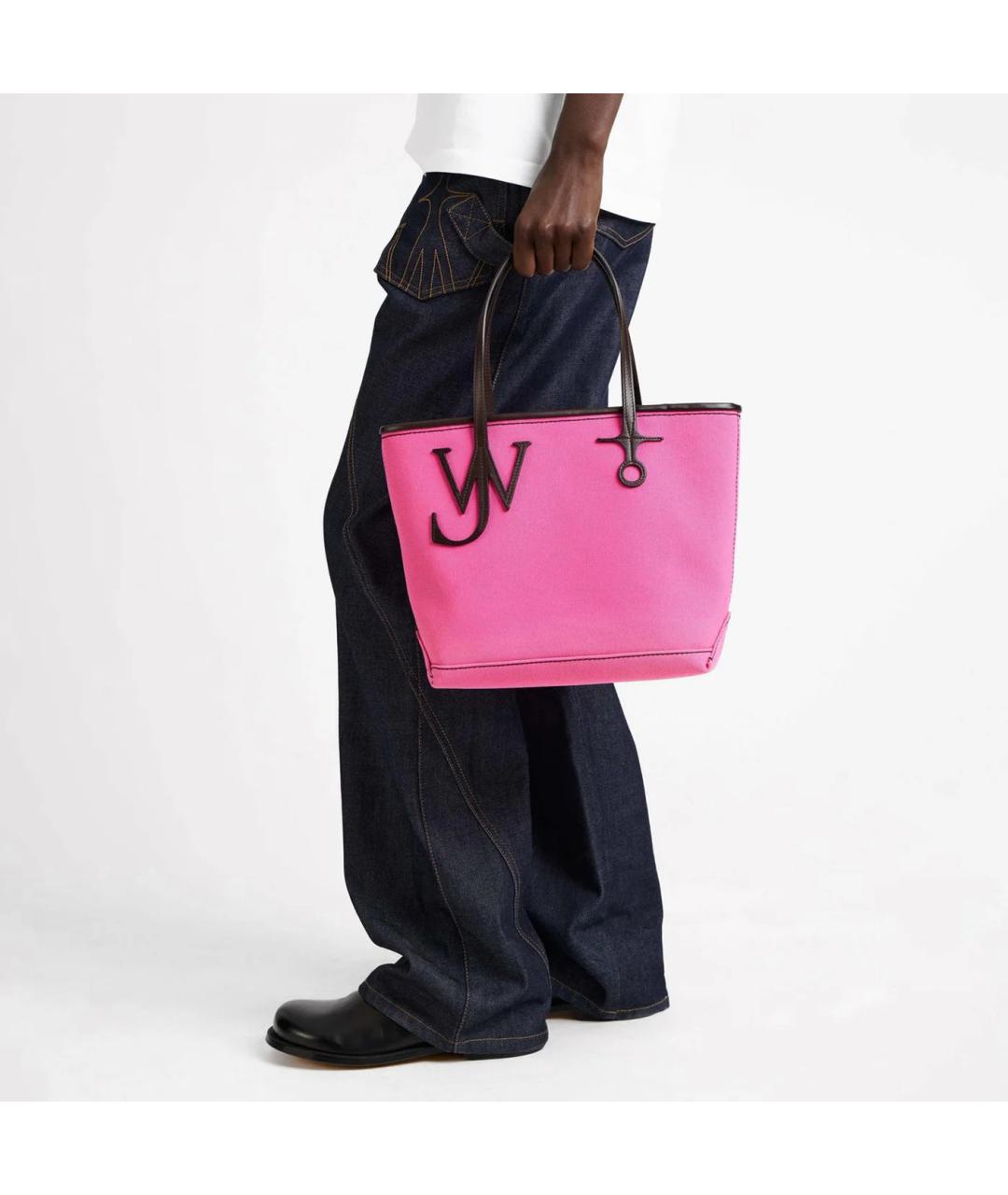 J.W.ANDERSON Розовая тканевая сумка тоут, фото 3