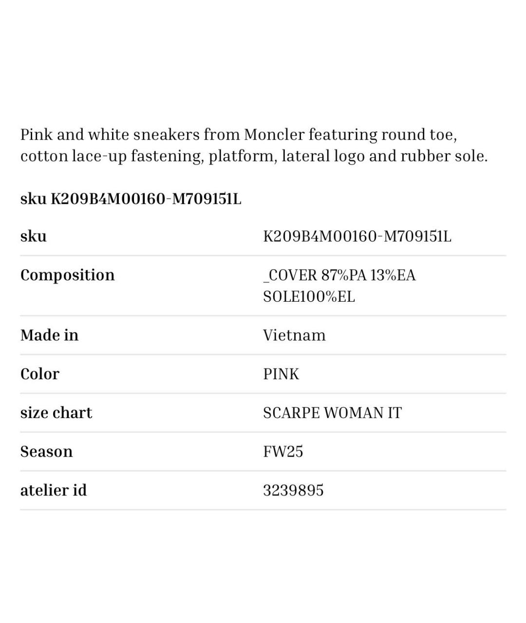 MONCLER Розовые текстильные кроссовки, фото 6