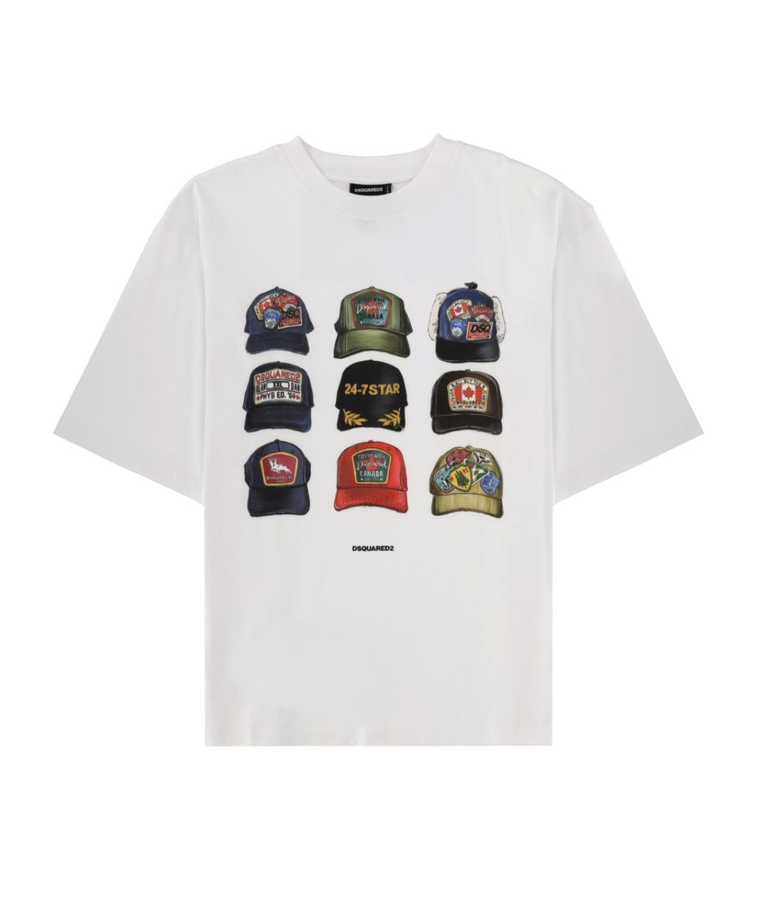 DSQUARED2 Белая хлопковая футболка, фото 1