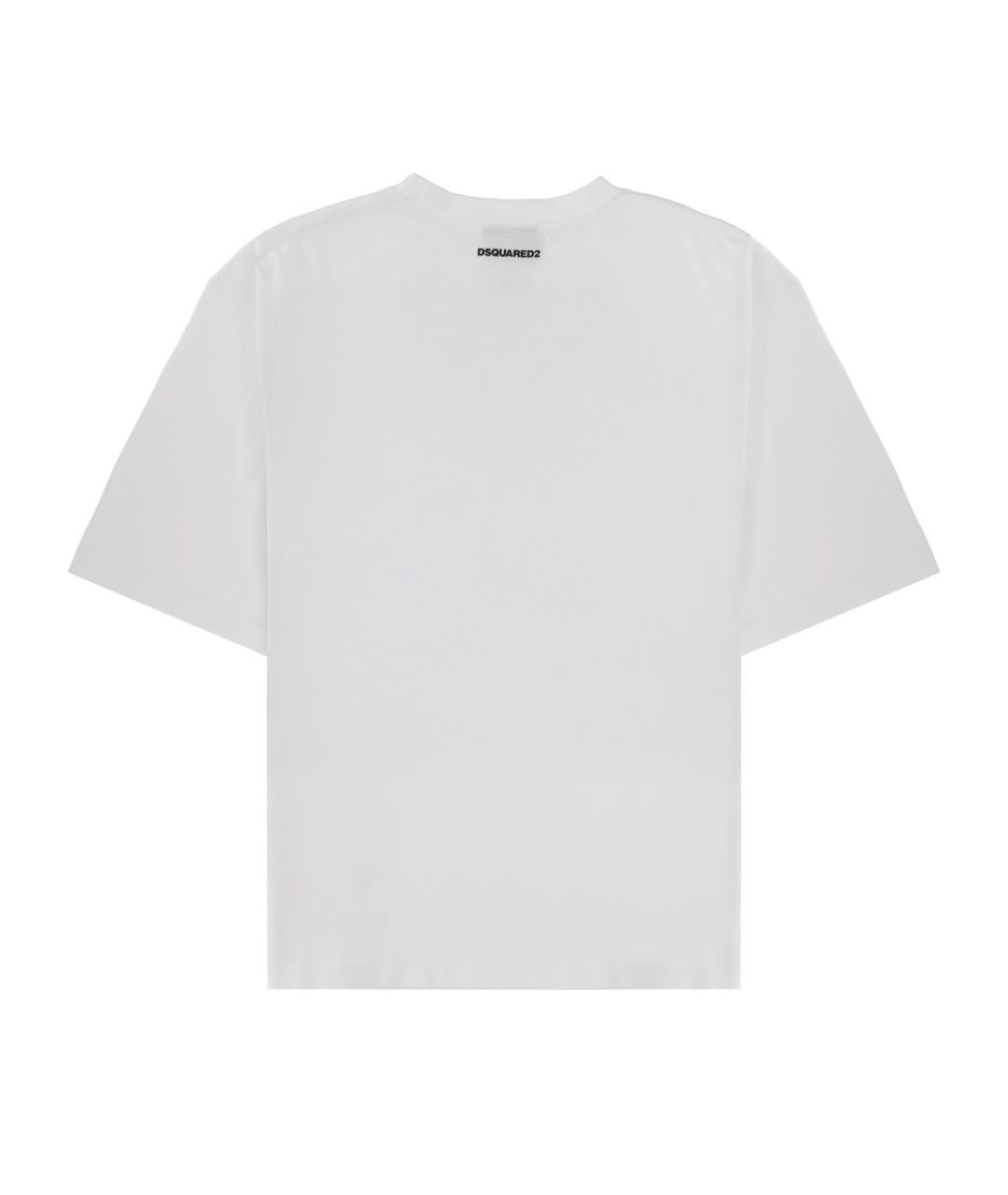 DSQUARED2 Белая хлопковая футболка, фото 2