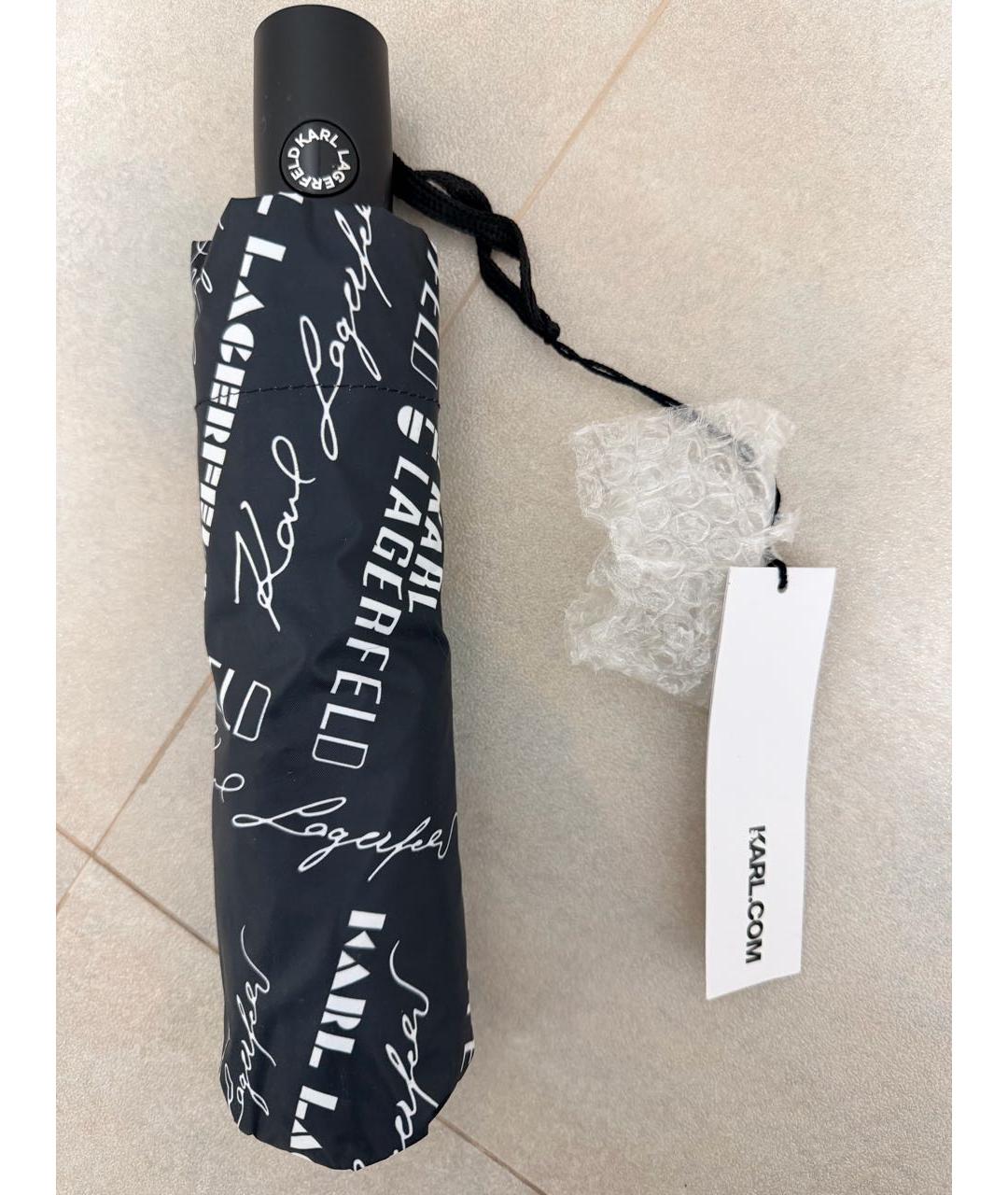 KARL LAGERFELD Черный зонт, фото 4