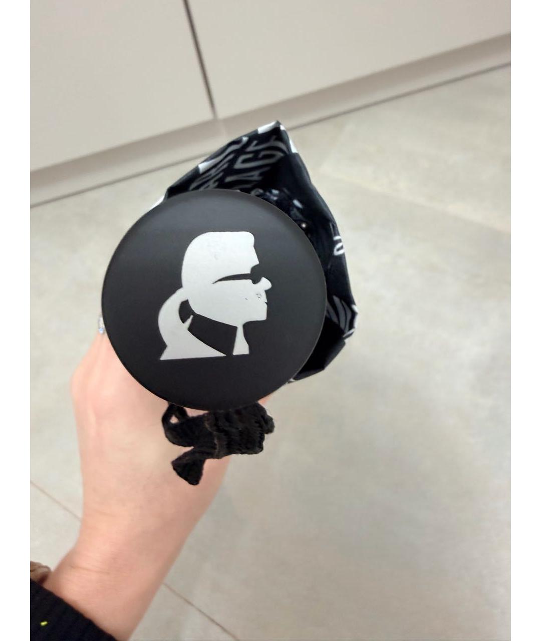 KARL LAGERFELD Черный зонт, фото 5