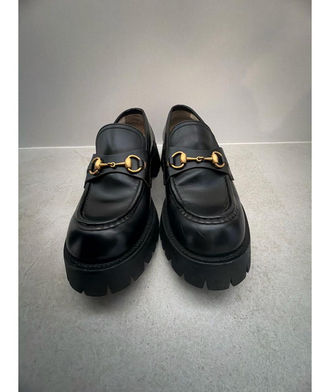 GUCCI Черные кожаные брогги и оксфорды, фото 2