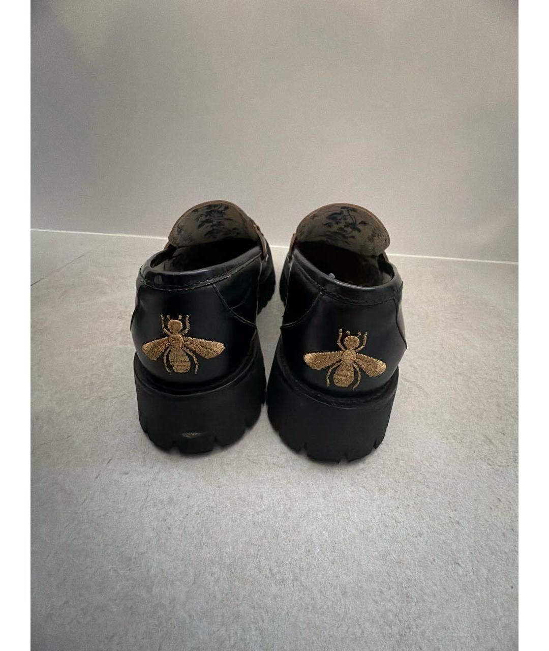 GUCCI Черные кожаные брогги и оксфорды, фото 4