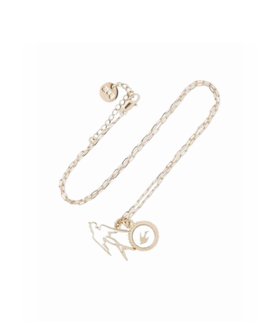 MCQ ALEXANDER MCQUEEN Золотая латунная подвеска, фото 1