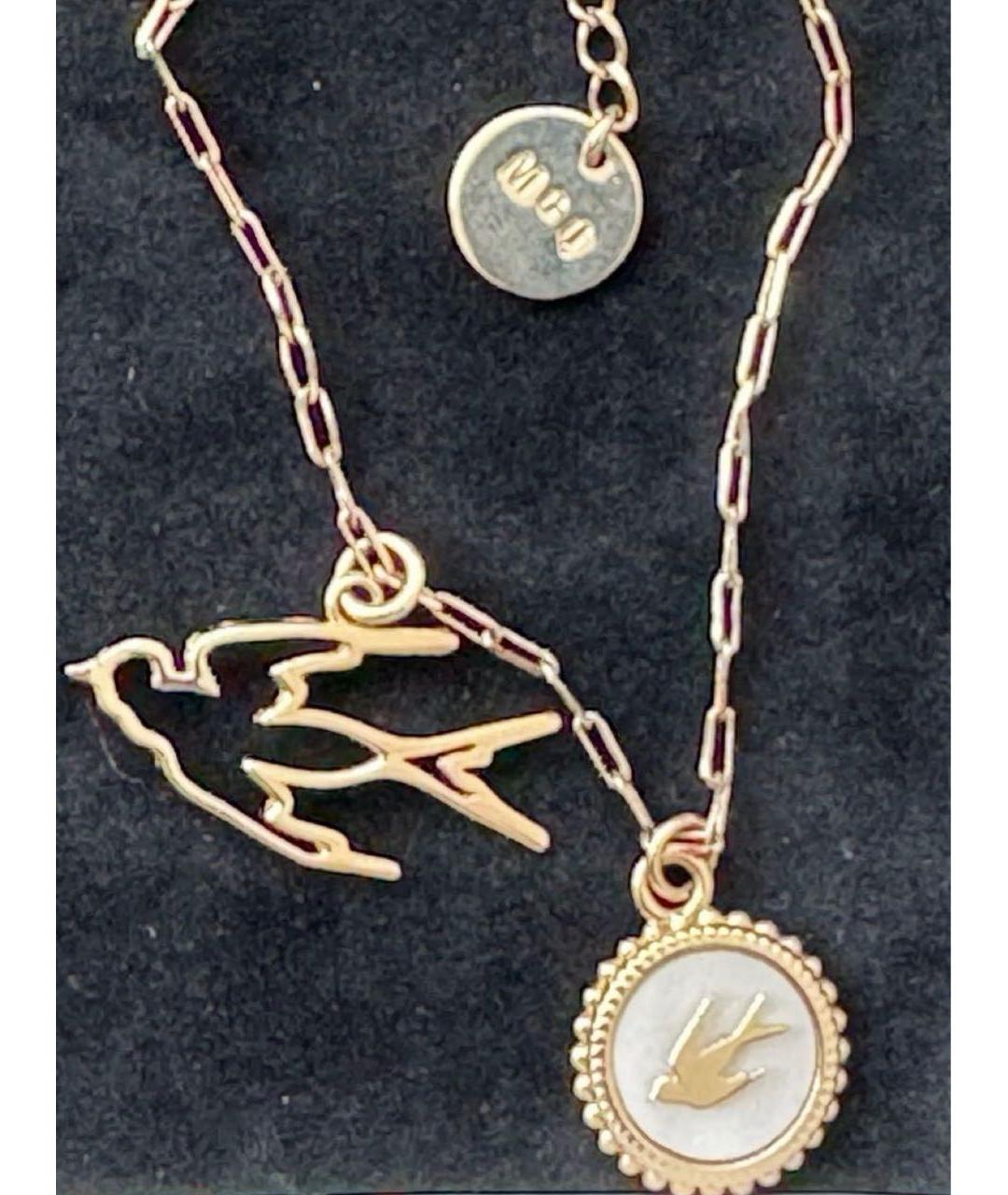 MCQ ALEXANDER MCQUEEN Золотая латунная подвеска, фото 4