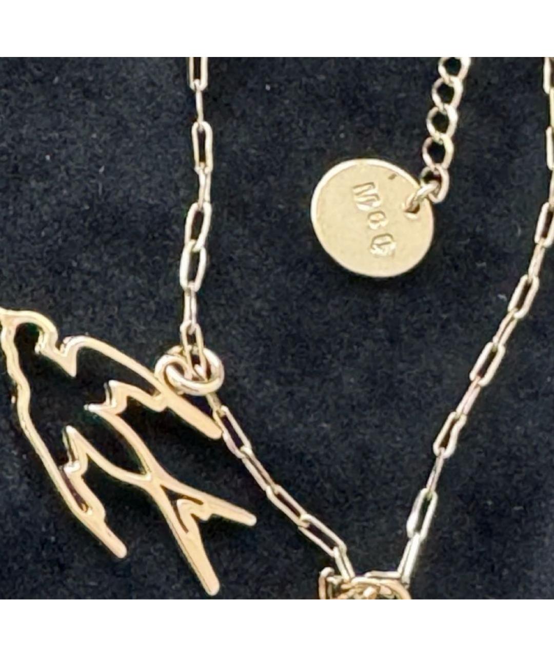 MCQ ALEXANDER MCQUEEN Золотая латунная подвеска, фото 2