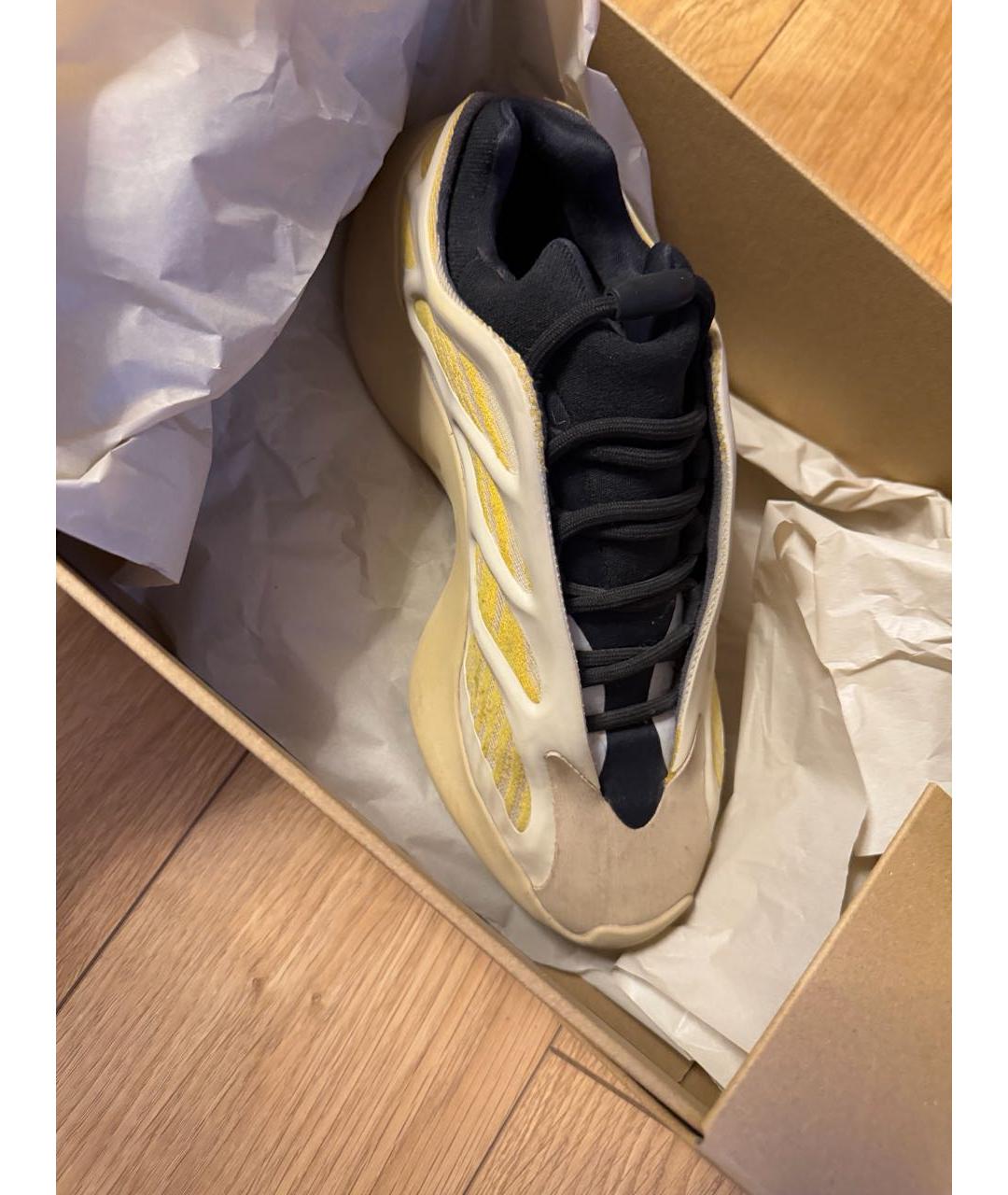 ADIDAS YEEZY Бежевые неопреновые кроссовки, фото 7