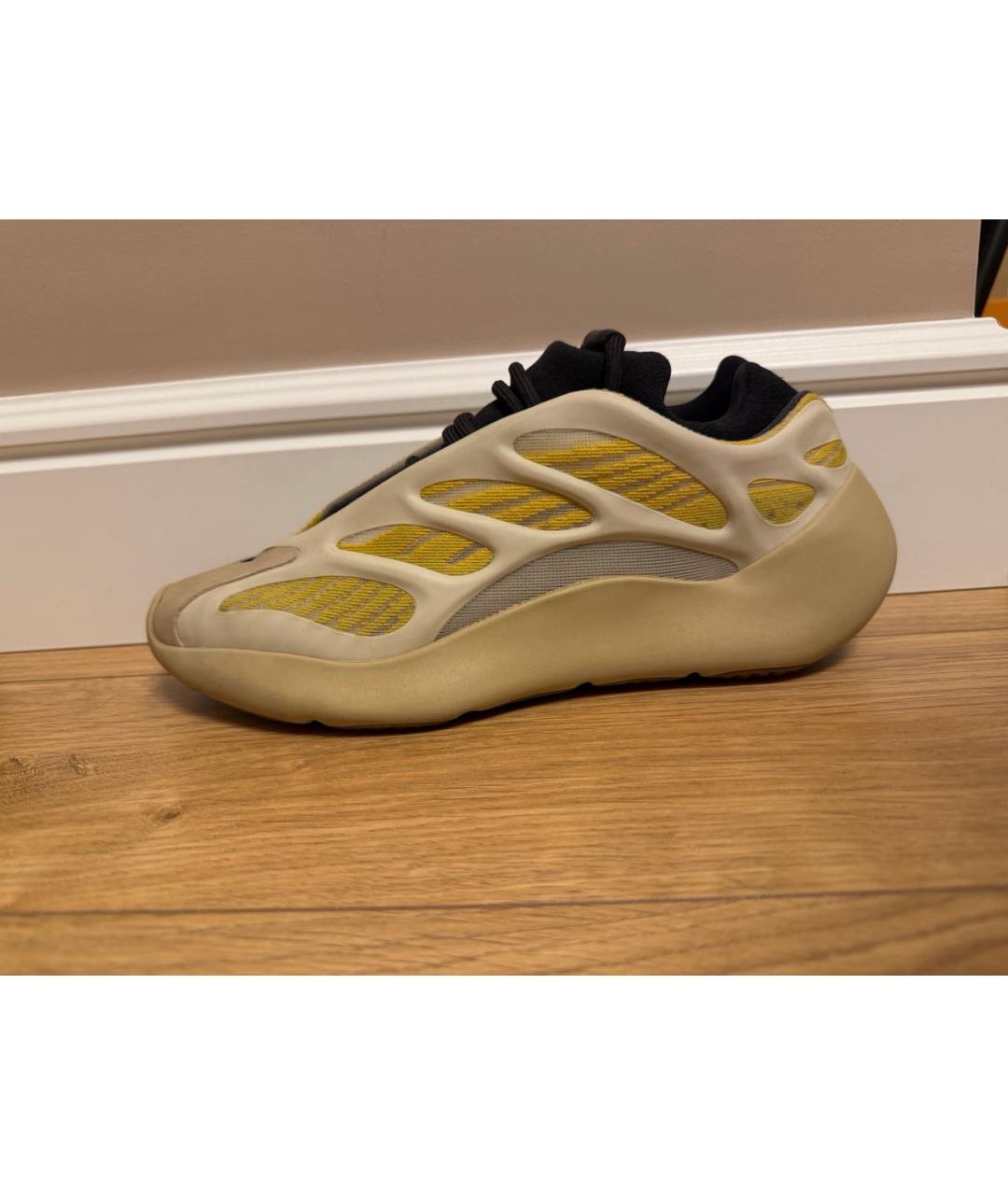 ADIDAS YEEZY Бежевые неопреновые кроссовки, фото 9