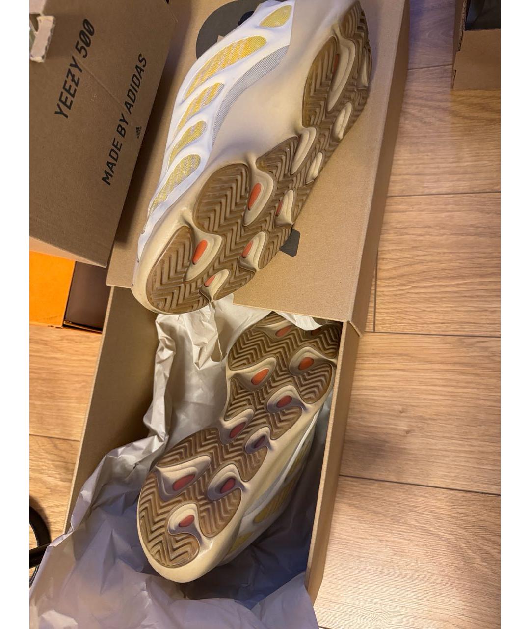 ADIDAS YEEZY Бежевые неопреновые кроссовки, фото 6