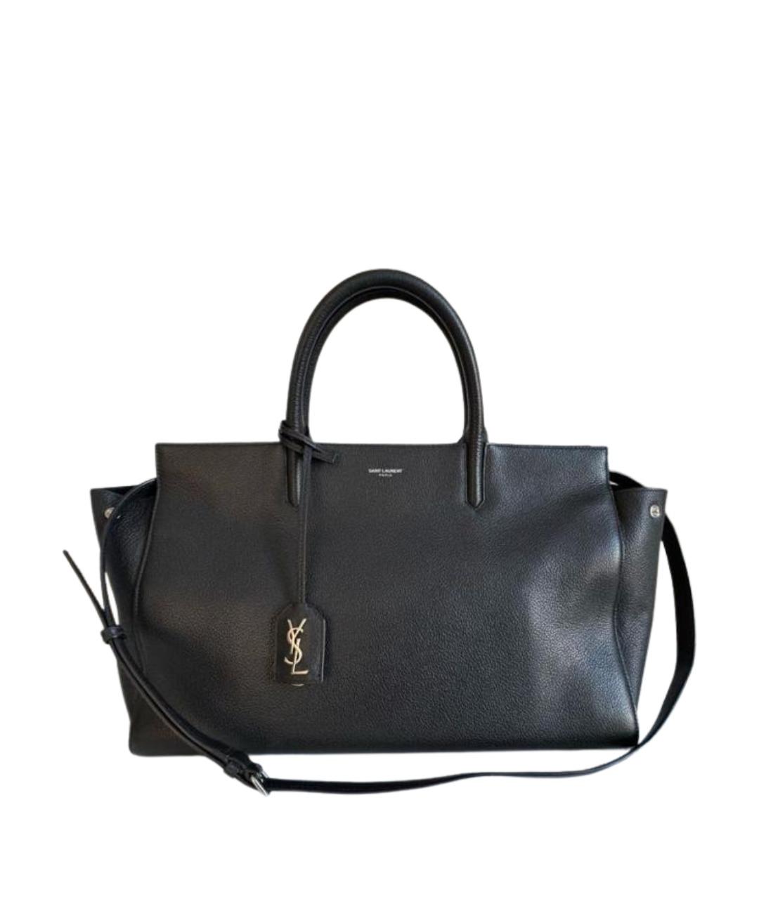 SAINT LAURENT Черная кожаная сумка через плечо, фото 1