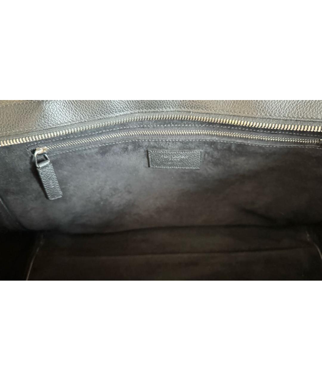 SAINT LAURENT Черная кожаная сумка через плечо, фото 6