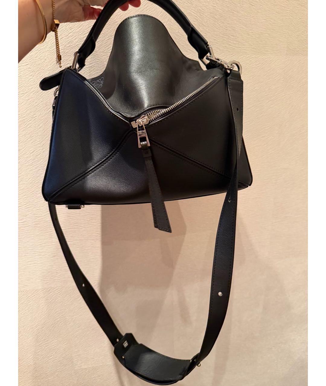 LOEWE Черная кожаная сумка через плечо, фото 4