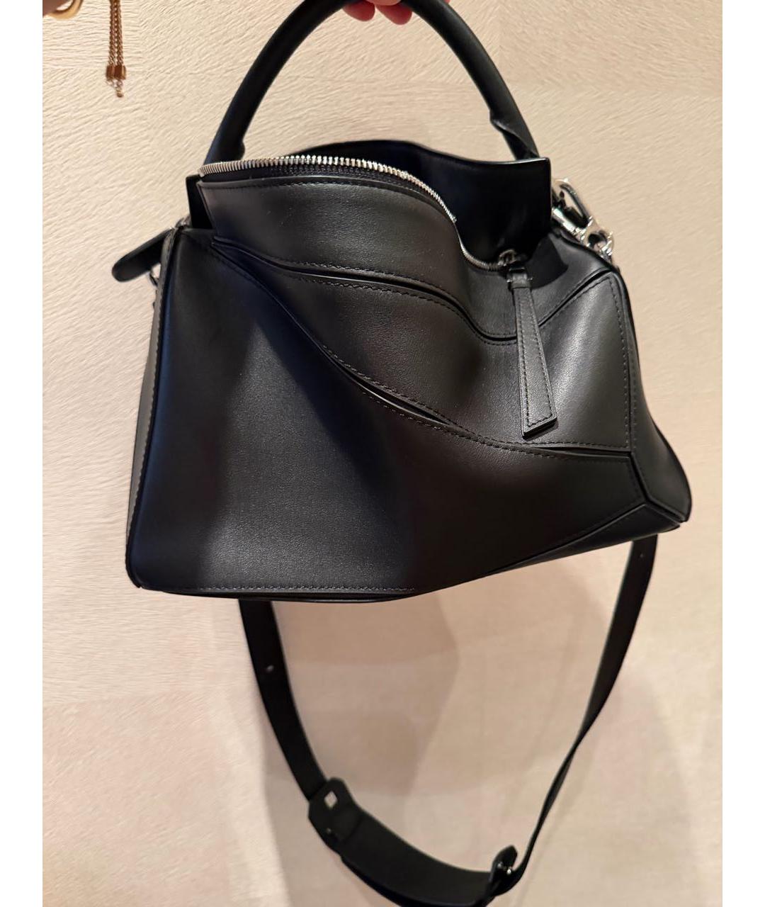 LOEWE Черная кожаная сумка через плечо, фото 3