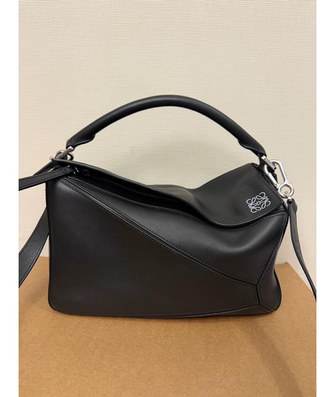 LOEWE Черная кожаная сумка через плечо, фото 5