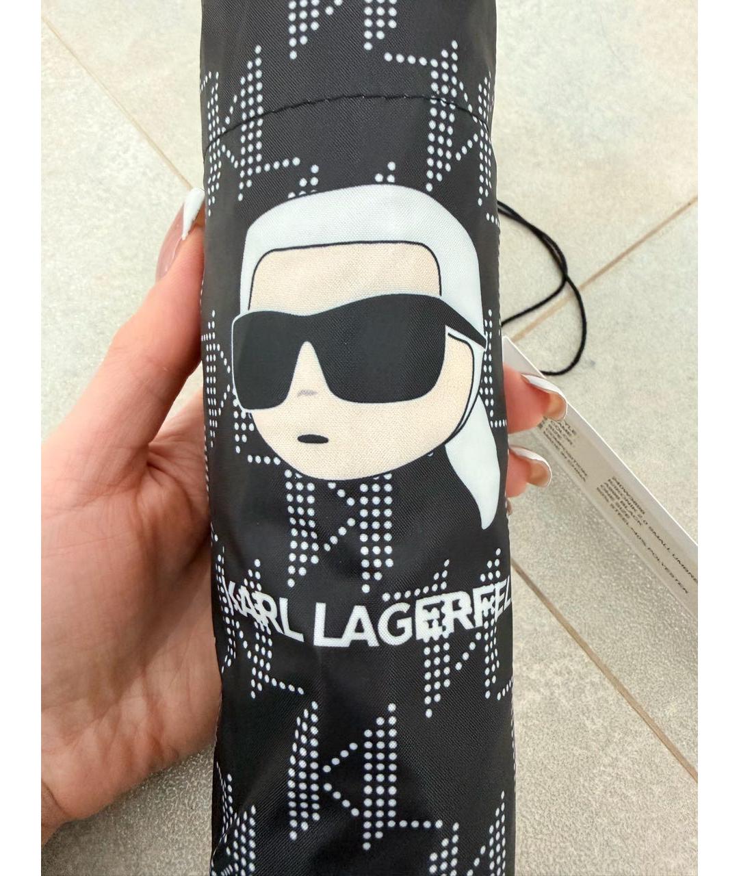KARL LAGERFELD Черный зонт, фото 7