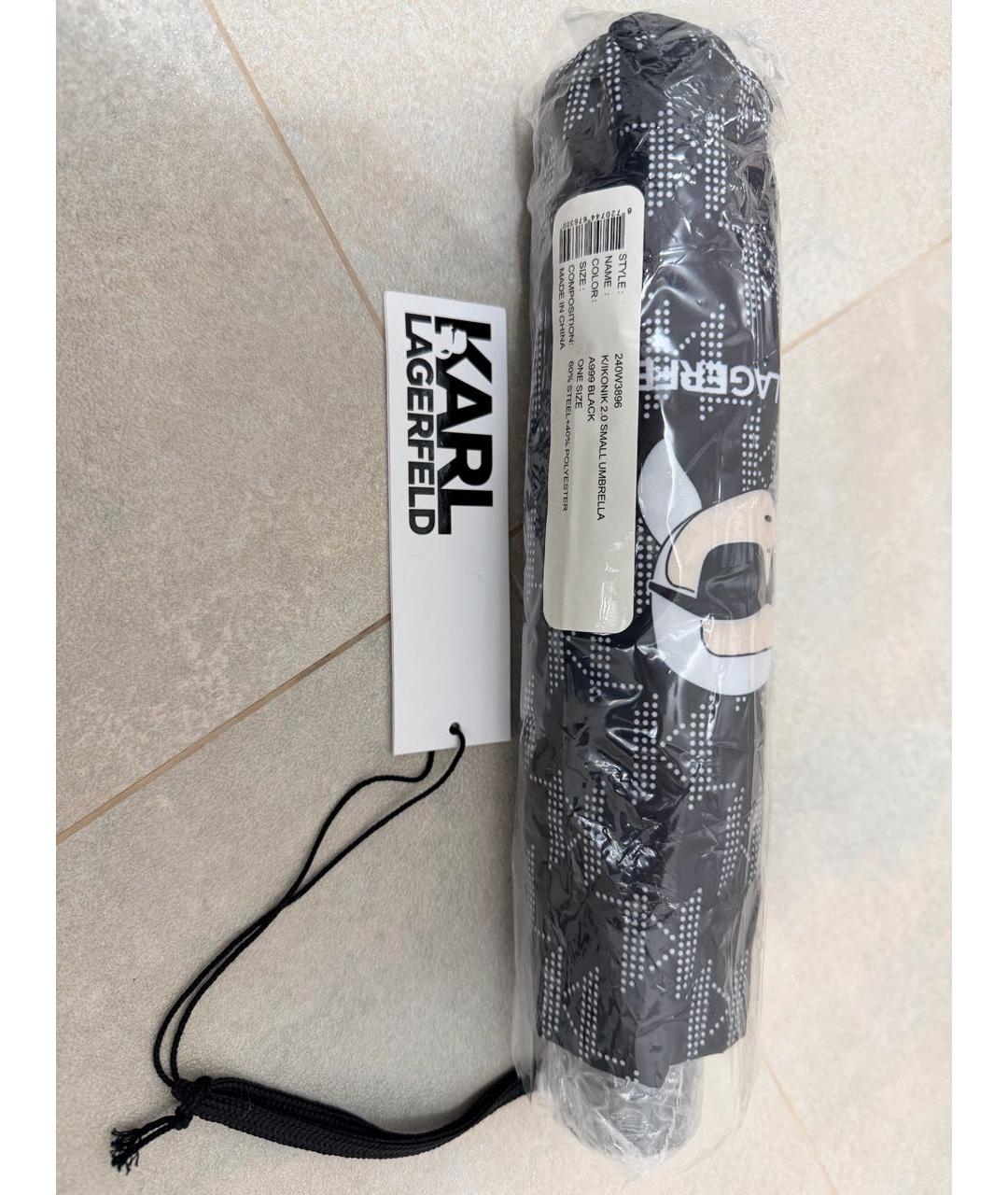 KARL LAGERFELD Черный зонт, фото 3