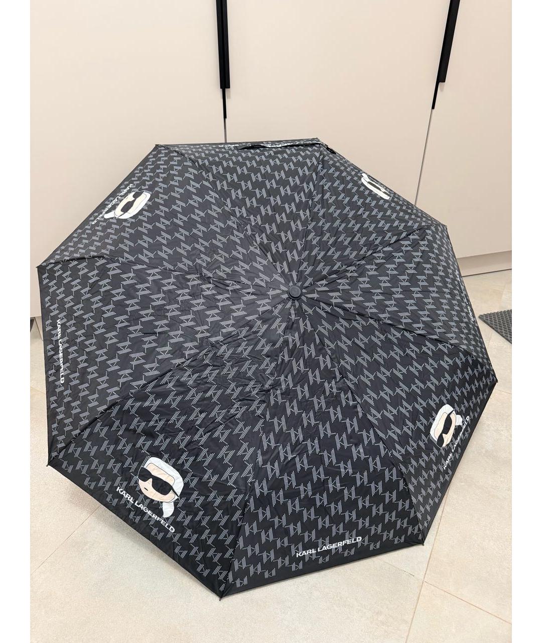 KARL LAGERFELD Черный зонт, фото 9