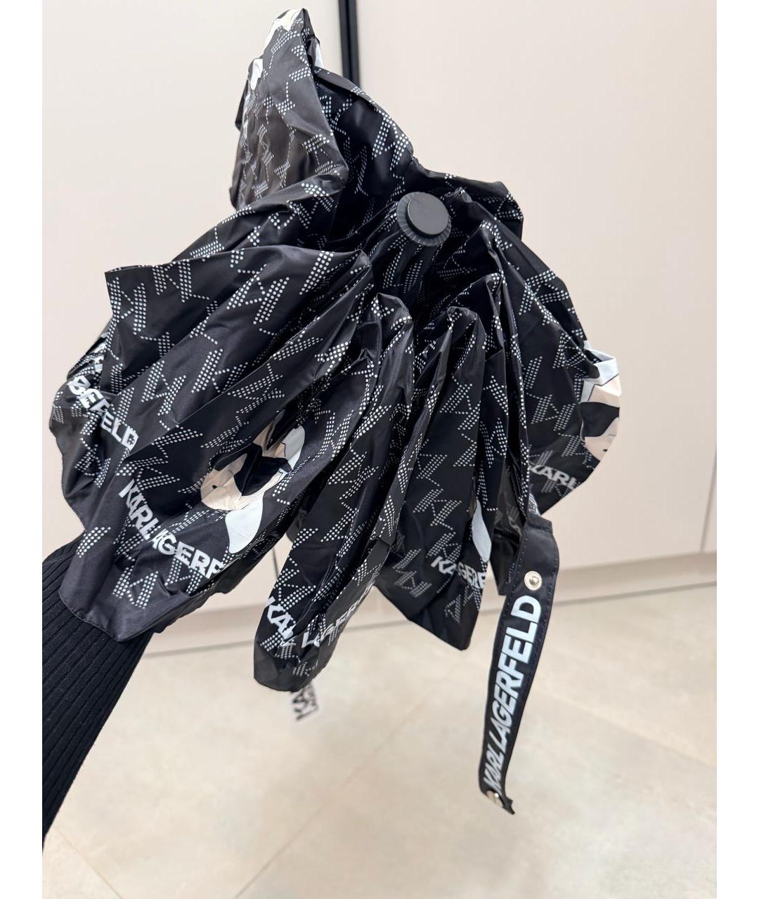 KARL LAGERFELD Черный зонт, фото 4