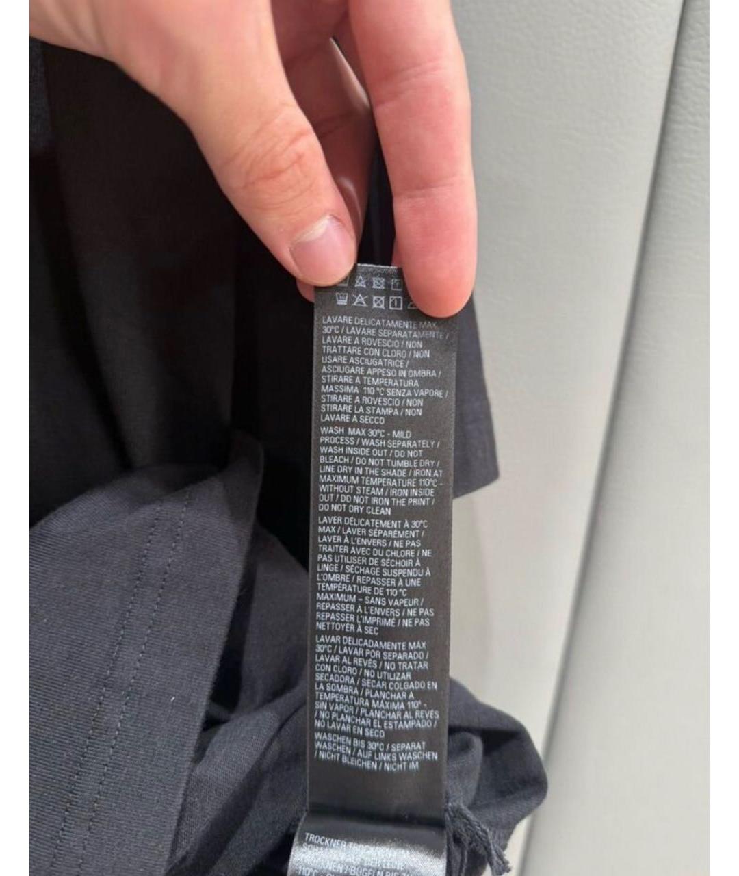 BALENCIAGA Черная хлопковая футболка, фото 8